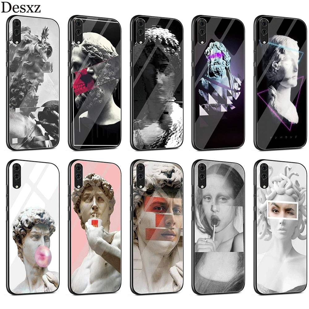 Стеклянный чехол Desxz Mona Lisa Art Для Huawei P10 P20 Lite Pro P Smart Mate 10 20 Y6 Y9 Honor 7A 8X9