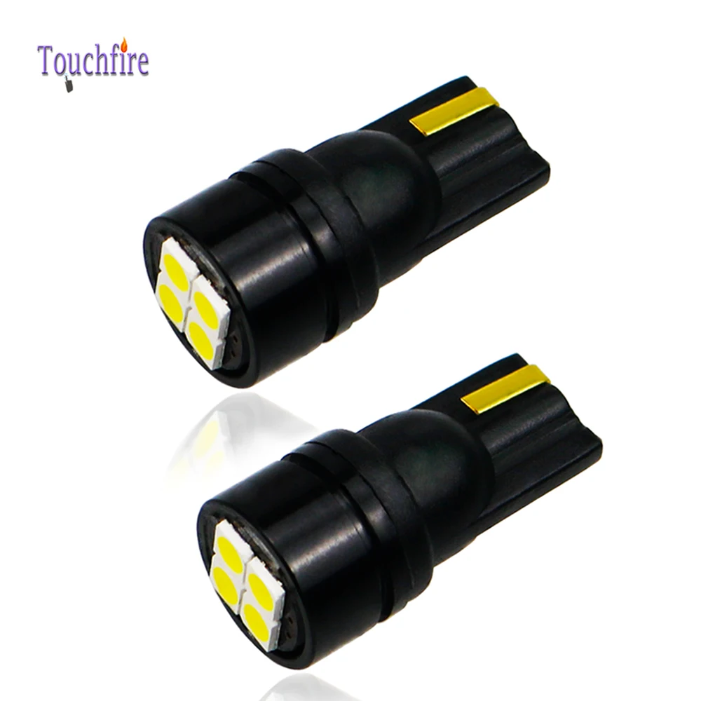 50 шт. светодиодные лампы T10 W5W 3030 SMD 4LED 168 194 габаритные огни для чтения боковые