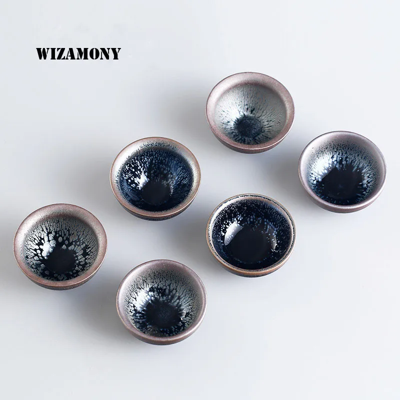 Jian Zhan 1 шт. китайская ручная работа temmoku глазурь фарфор Gaiwan ChinaTeacups фарфоровая чаша