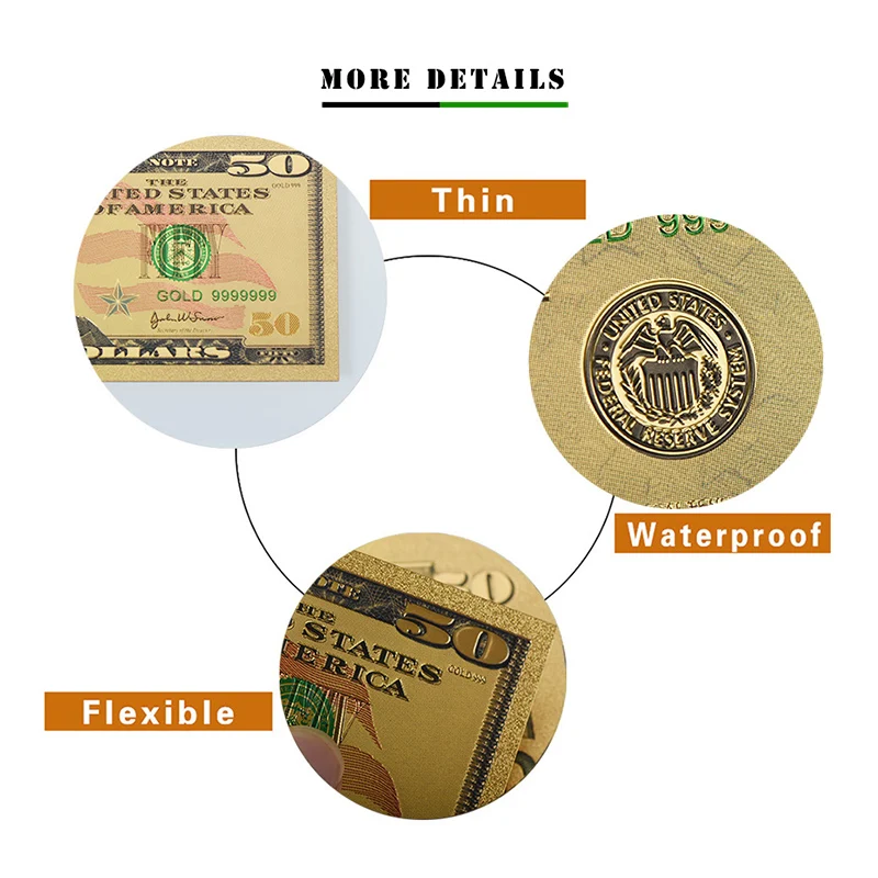 WR 50 долларов обычные деньги коллекционные цветные бумажные из США с пластиковой