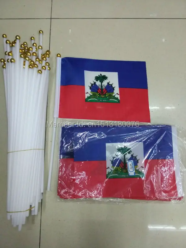 Флаги мира напечатанные 100% полиэстер 14*21 см Haiti hand wave флаги 100 ⑤ пакет с