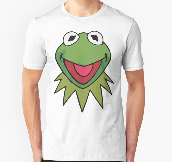 Мужская футболка с коротким рукавом Kermit the Frog милая зеленая унисекс женская |