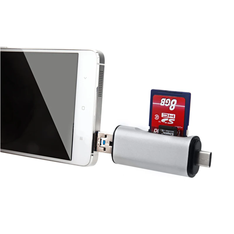 Картридер Deepfox портативный 3-в-1 с разъемом USB Type-C Micro 3 0 TF SD OTG | Компьютеры и офис