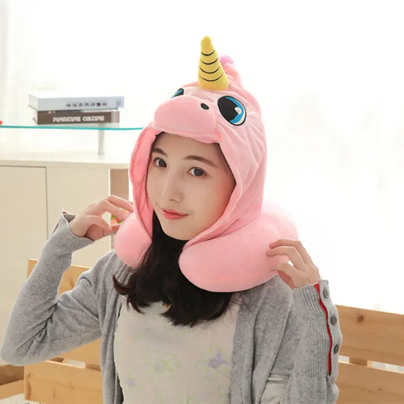 1 шт. Kawaii Единорог U форма плюшевая подушка мягкая игрушка единорог со шляпой для