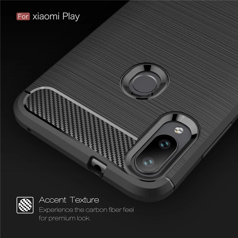 Чехол для Xiaomi Mi Play Wolfrule твердый резиновый бампер чехол из углеродного волокна