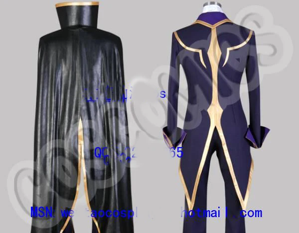 Косплей костюм Lelouch с аниме кодом Geass Cos одежда (с накидкой) для рождественской
