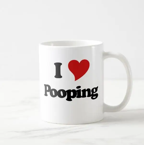 Горячая забавная кофейная кружка с надписью I Love Poop чайная чашка туалет Like кружки