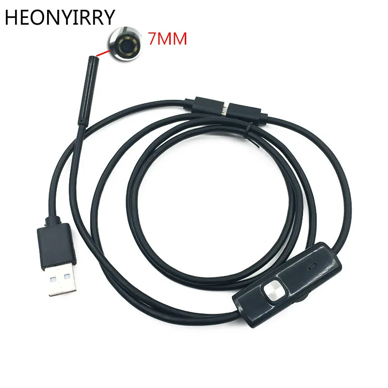 7 мм объектив инспекционная труба водонепроницаемый 480P HD эндоскоп мини USB камера