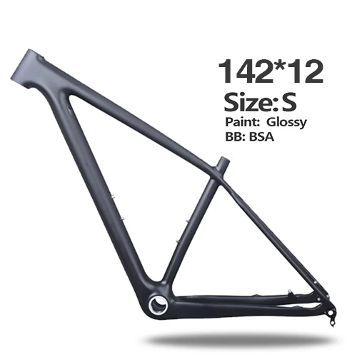 BXT T800 карбоновая горная рама 29er Хамелеон полная карбоновая рама MTB 29 дисковый тормоз 1-1/" до 1-1/2" рамы - Цвет: 142x12 s glossy