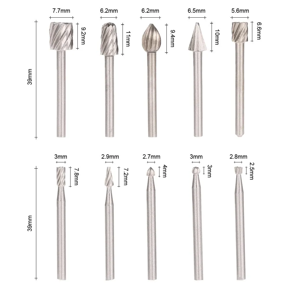 Аксессуары для электрического шлифования 10 шт. 3 мм хвостовик фрикционный Борер