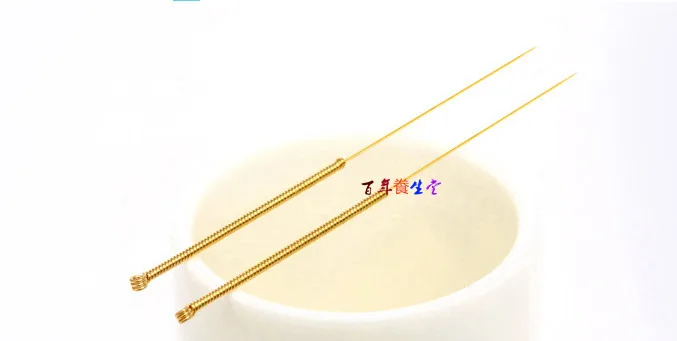 

20 pcs Genuine golden surface gold-plated acupuncture needles reusable