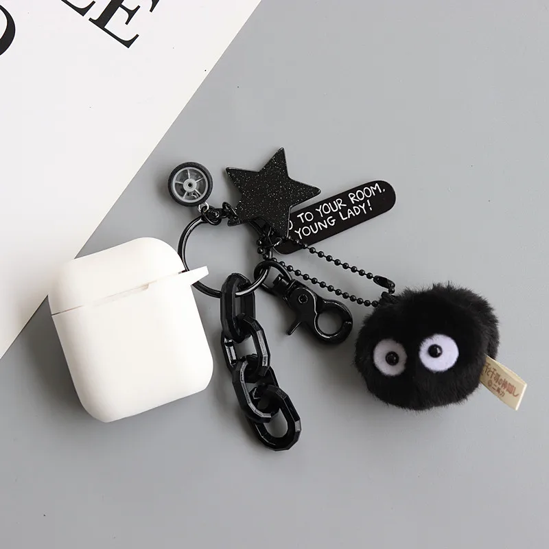 Симпатичные Susuwatari Струны для airpods наушники мягкая сумка Универсальный телефон