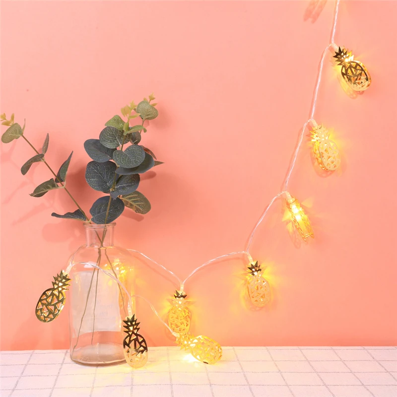 Рождественские водонепроницаемые 10 светодиодных гирлянд ананасовые сказочные