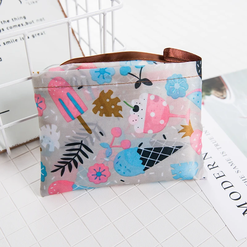 

2020 Foldable Handy Shopping Bags Reusable Tote Pouch Recycle Storage Handbags Handbag ECO