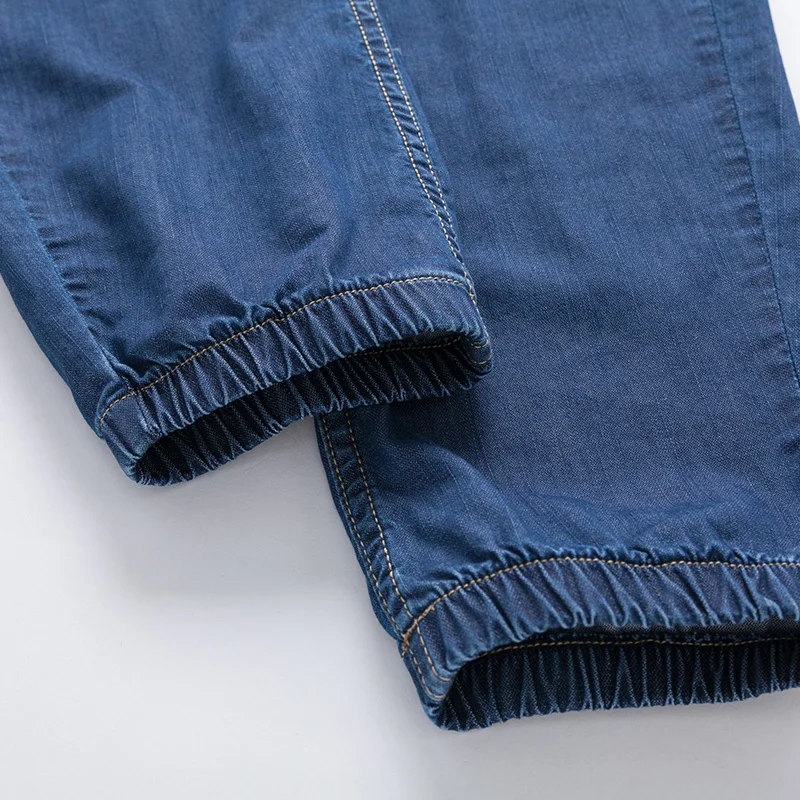 SEMIR Mens Denim Pull-on Joggers Men's Tapered Leg Pants with Elastic Drawstring Waist Men Sweatpants Trousers for Summer | Мужская