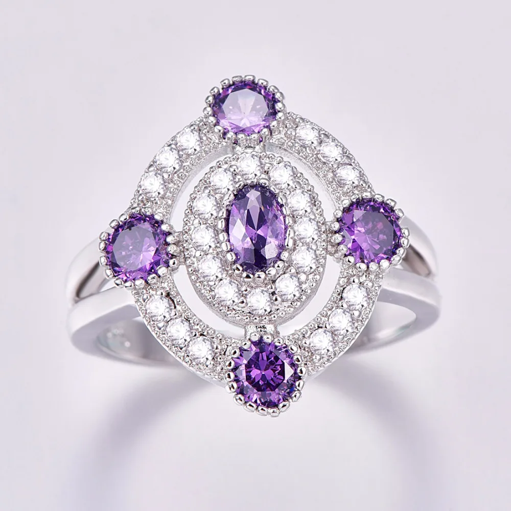 Lingmei овальным вырезом зеленого и фиолетового цвета оливково Зеленая белого