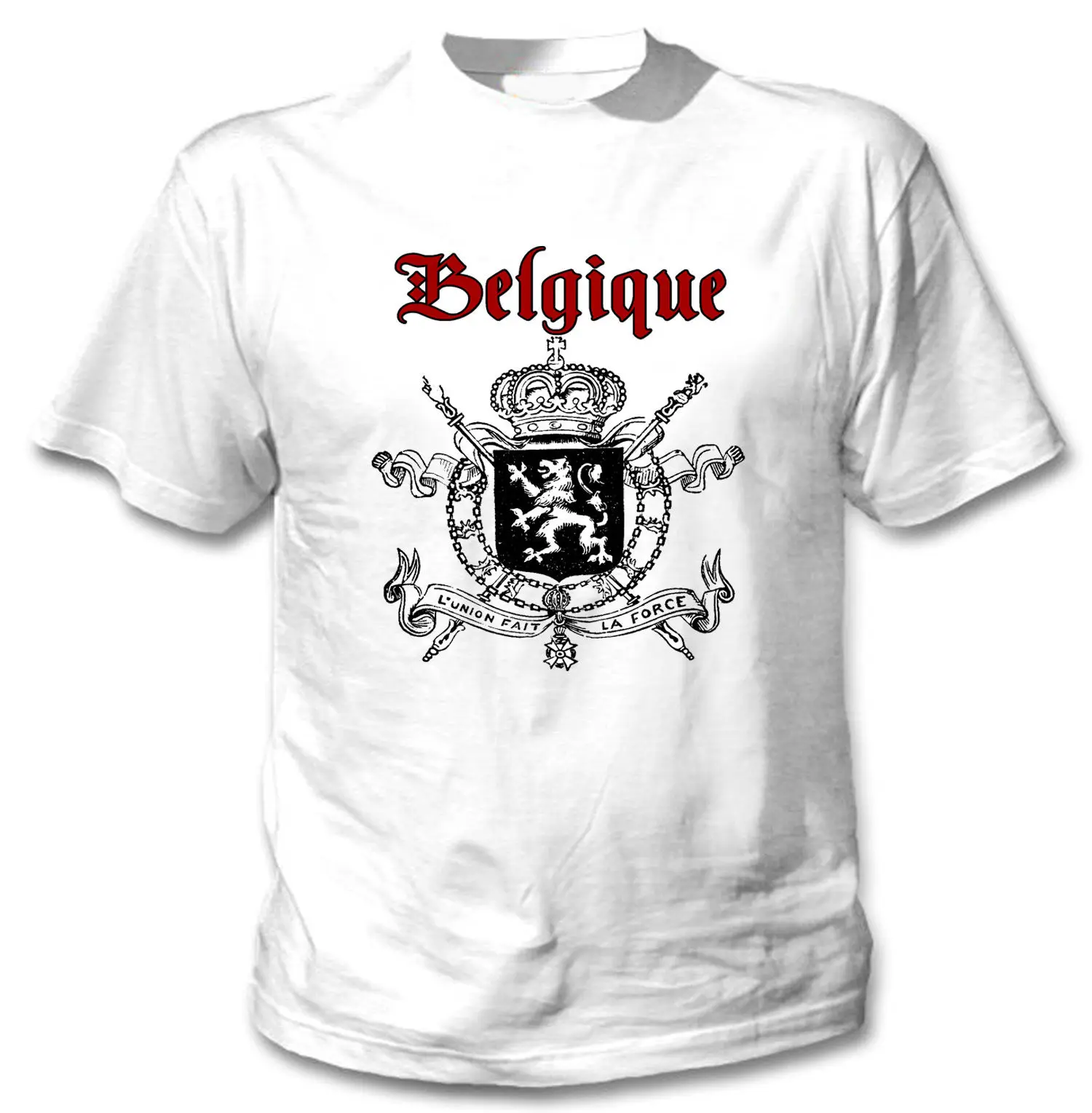 

2019 Fashion Solid Color Men Tshirt BELGIUM - BELGIQUE FOOTBALLER - NEW WHITE COTTON T SHIRT Casual Tee