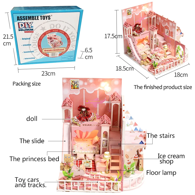 Мечта детство кукольный домик миниатюрная сцена деревянная головоломка DIY