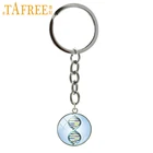 Цепочка для ключей TAFREE в форме ДНК, восхитительный и милый брелок для ключей для мужчин и женщин, кабошон, похожи на конфеты, обрученные вместе, ювелирные изделия CT768