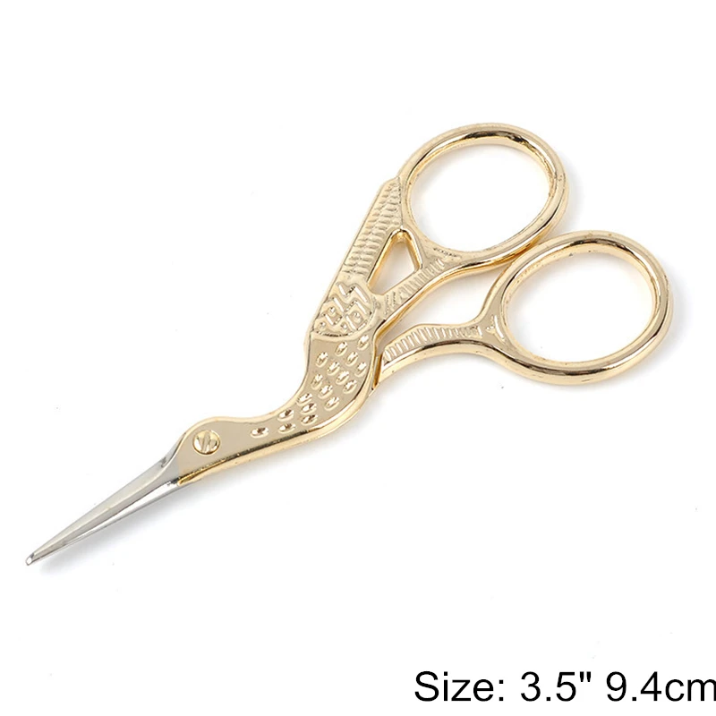 HE Gold 9.4cm 1pcs VOILEY ZAKKA вышивка крестиком Винтаж антикварная тонкая гитара швейная портновские ножницы ручная работа DIY Бытовая ткань Cut Trim Shear ножницы для рукоделия ножницы по металлу ножницы для рыбалки - Цвет: HE Gold 9.4cm 1pcs