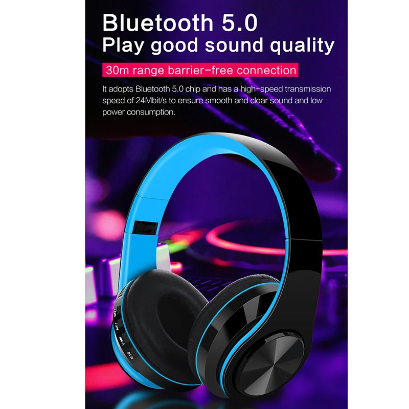 2019 Модные 1 шт Bluetooth гарнитура Складные стерео высокой емкости батареи
