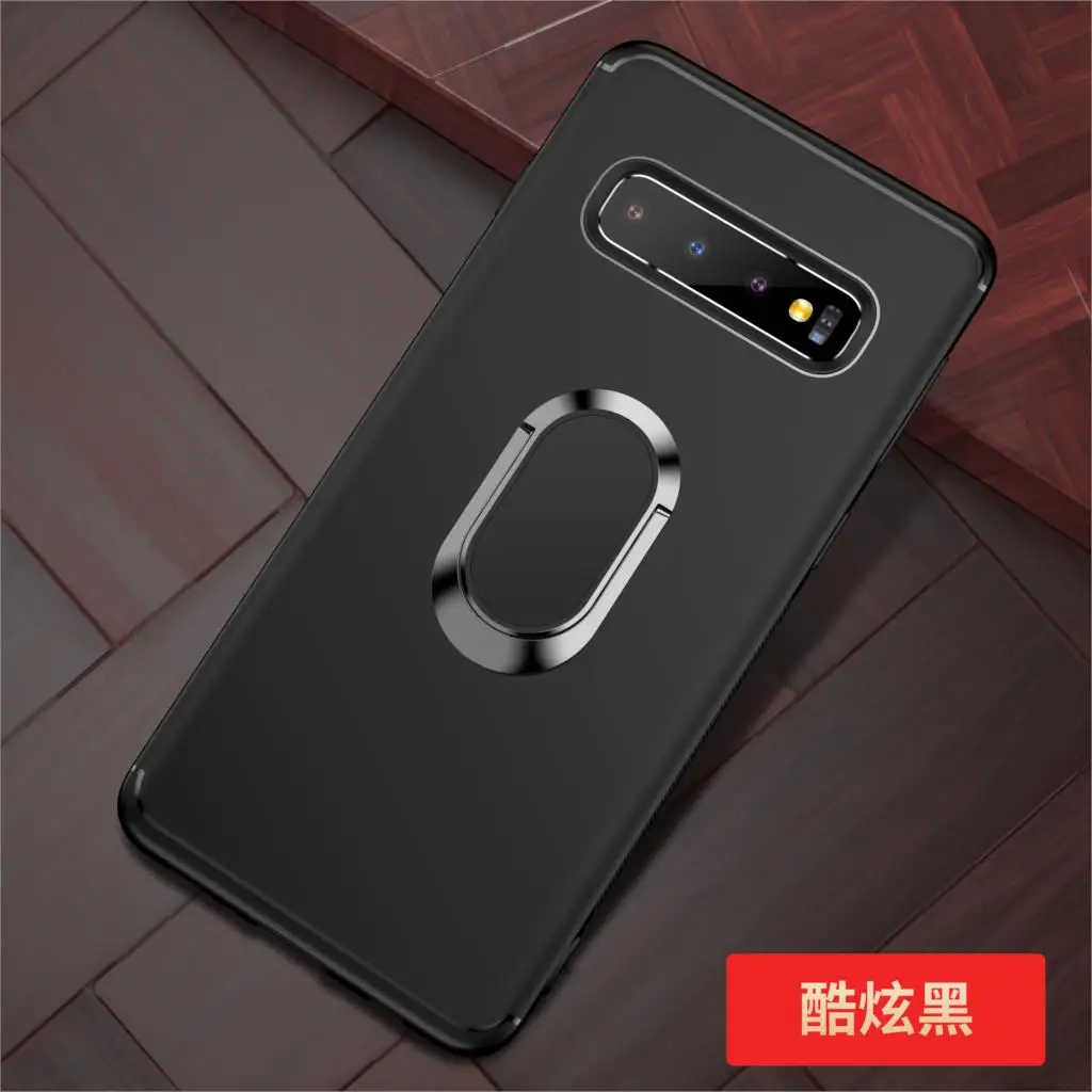 Роскошный противоударный чехол с кольцом для Samsung Galaxy S8 S9 S10 S10e Plus полное покрытие