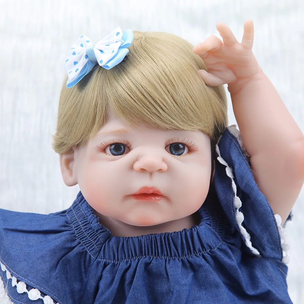Forrsdor 57 см Новинка bebe bonecas короткие коричневые волосы для маленьких девочек с