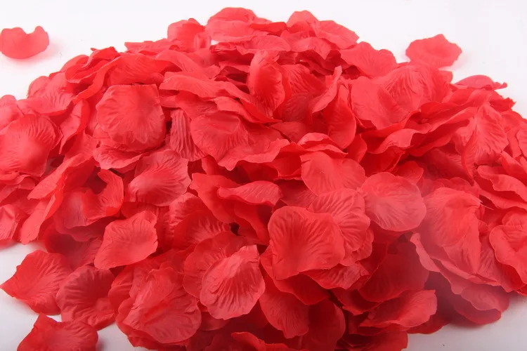 

2000pcs/Lot Red Silk Rose Petals Artificial Flower For Wedding Table Decorations Event Party Supplies Petals