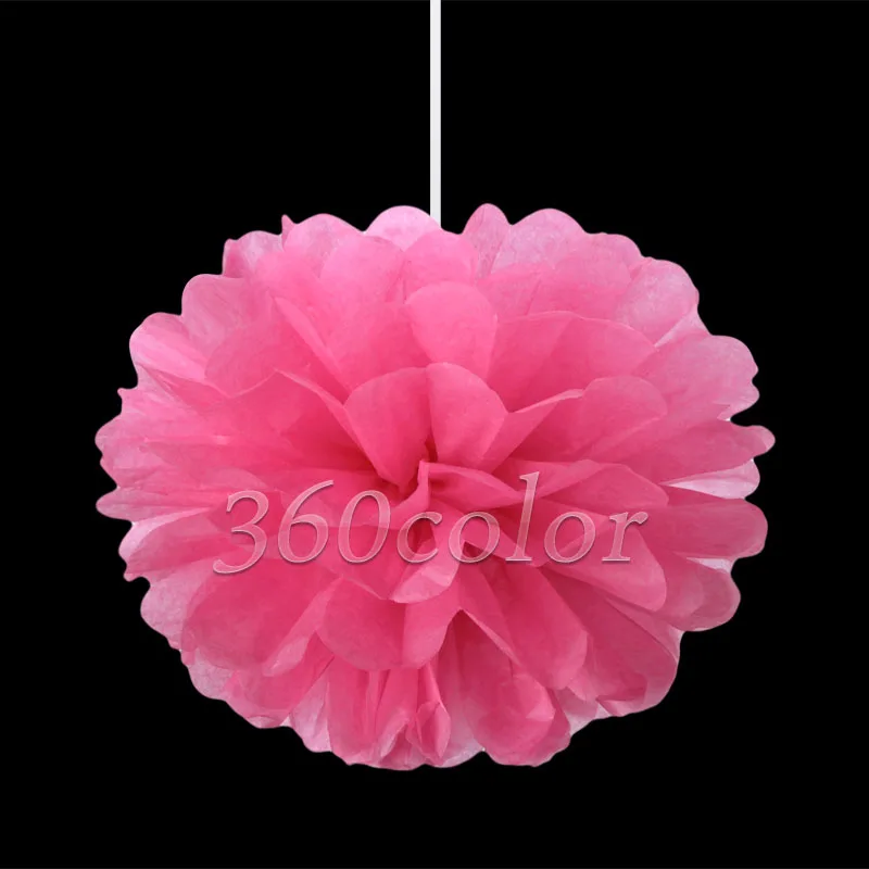 10 шт./лот 8 дюймов(20 см) папиросная бумага Pom Poms Цветочные шары из бумаги ремесла Рождество Свадебная вечеринка украшения много цветов