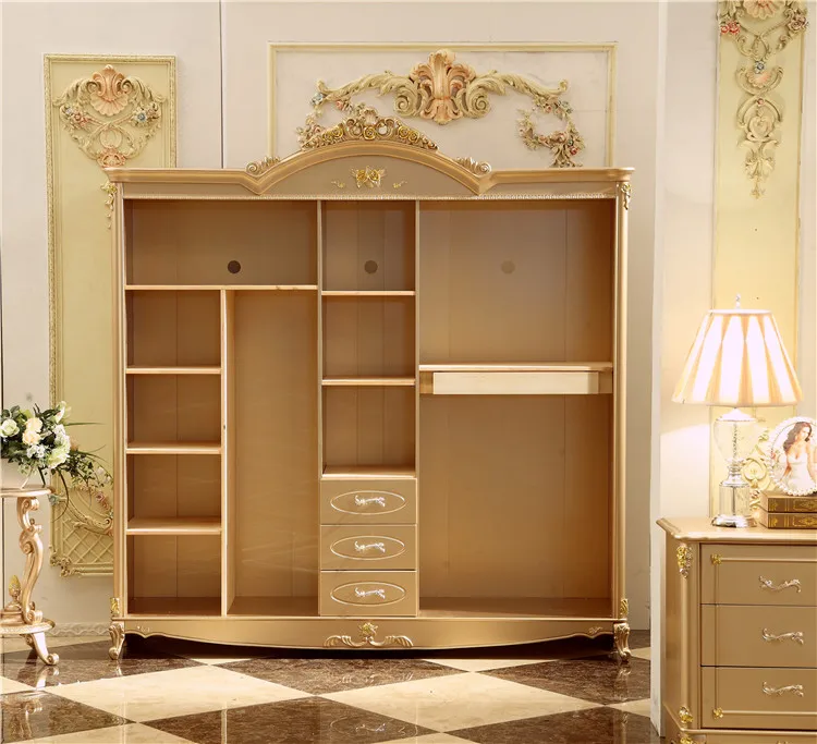 Античный шкаф из твердой древесины деревянная мебель для спальни 5 дверей