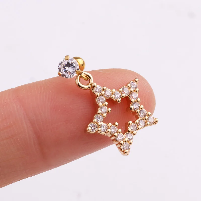 Серьга штанга Sellsets из стали для пирсинга ювелирное изделие прокола козелка и