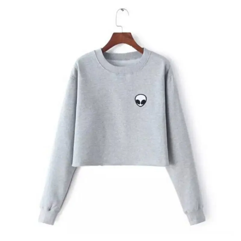 Женская футболка с принтом Alien весенне осенняя Повседневная длинным рукавом и