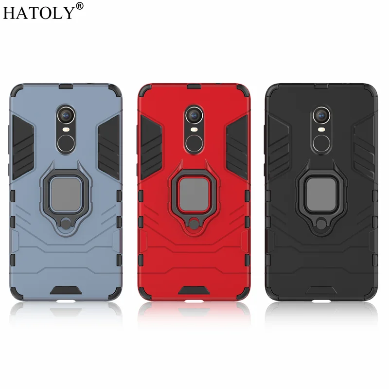 For Xiaomi Redmi Note 4X Case 4 Pro Cover Magnetic Suction Ring Bracket Cases Silicon Hard Armor for | Мобильные телефоны и