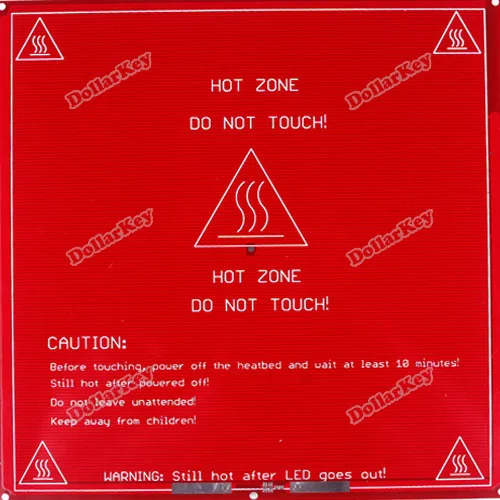 dollarkey Economic benefit NEW RepRap 3D Printer PCB Heat Bed Hot Plate For Prusa Mendel rising stars | Электронные компоненты