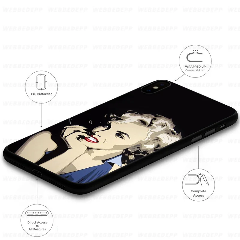 WEBBEDEPP Мэрилин Монро сексуальный мягкий силиконовый чехол для iPhone 11 Pro Xr Xs Max X или 10