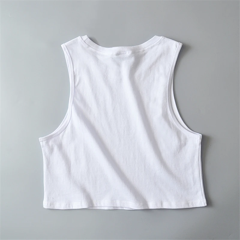 Топ женский хлопковый без рукавов с круглым вырезом и принтом тотема | Женская