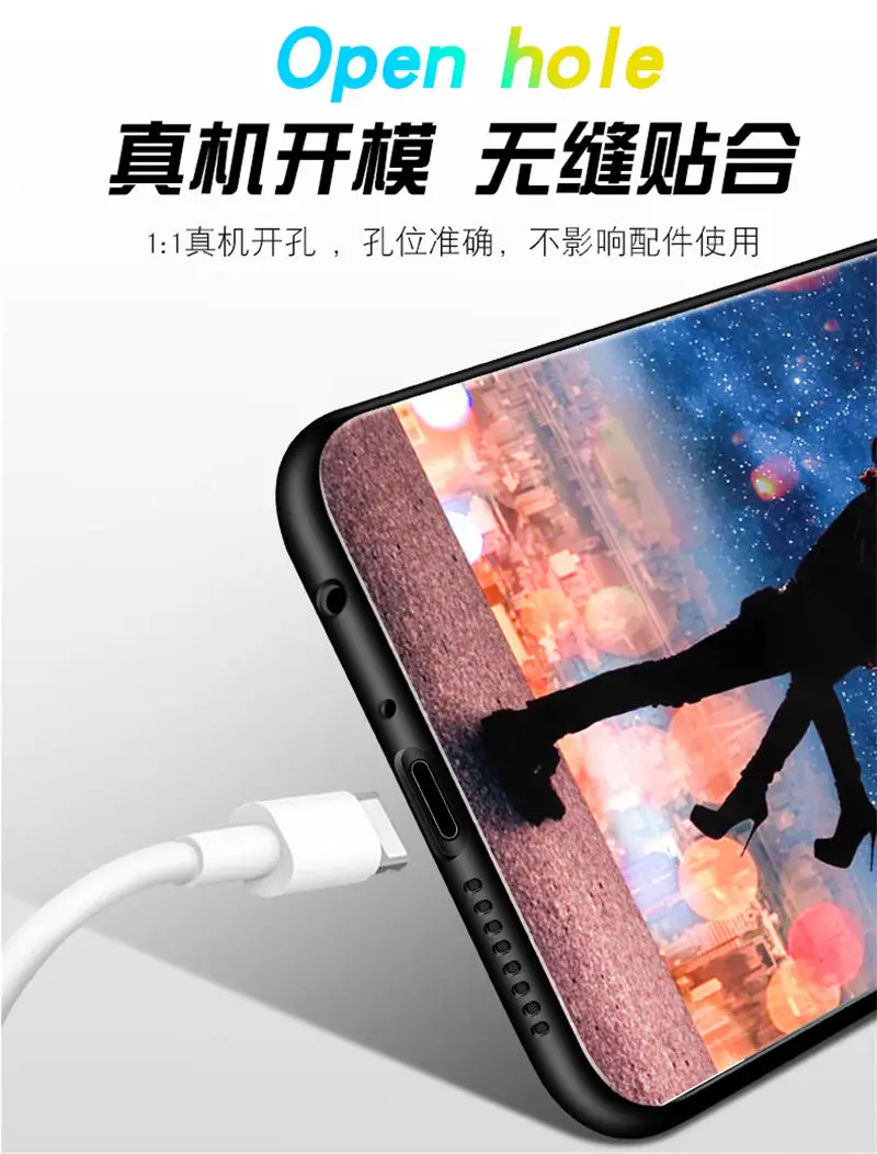 Чехол для huawei Honor 7X, чехол, светящаяся задняя крышка из закаленного стекла для huawei Honor 7A 7C Pro 8A, чехол, силиконовый чехол для телефона