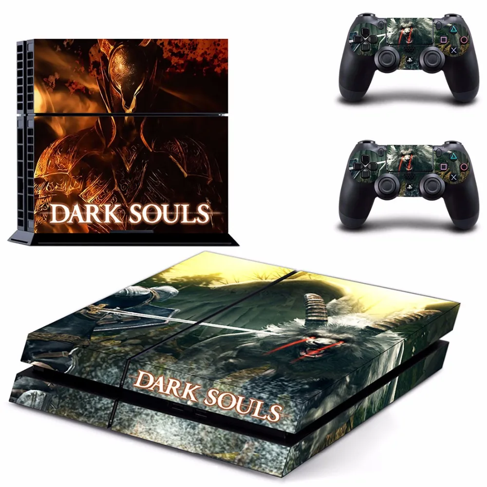 Игры Dark Souls PS4 переводная картинка наклейка для Sony PlayStation 4 консоли и 2 контроллеры