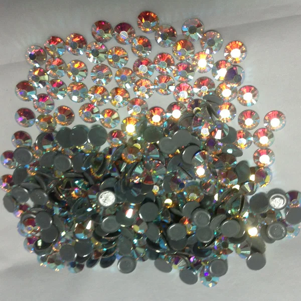 

free shipping in DMC SS 30 size 6mm crystal ab hot-fix strass white color 288 pcs pack crystal ab color hand bags