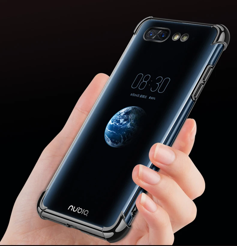 Для zte nubia X Чехол 6,26 ''3D лазерный Elec-покрытие чехол с" воздушной подушкой "для nubia X чехол противоударный прозрачный для zte nubia X Чехол Funda