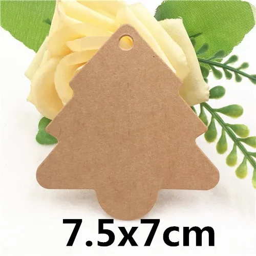 Brown 100 шт. Multi стиль Этикетка из крафт-бумаги DIY упаковка для поделок повесить тег подарок Свадьба/День рождения коробки конфет ценники для цветок - Цвет: Brown