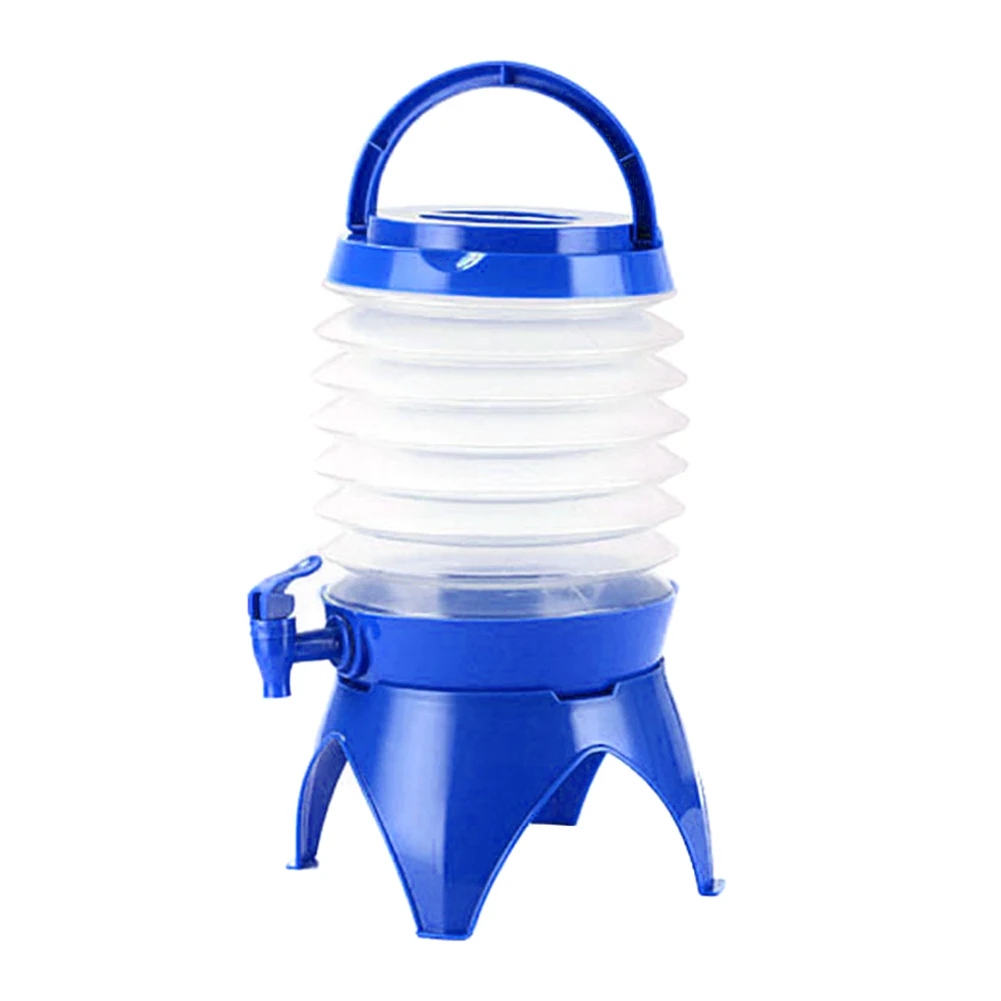 Синий 1 Pcs Water Container Dispenser 5.5L Collapsible Folding Portable for Outdoor Camping Travel&T8 - Цвет: Синий