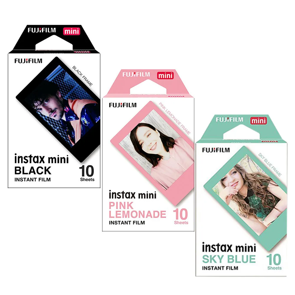 Фотобумага Fujifilm Instax Mini 30 листов синяя/черная/Розовая для принтера 9 8 + 7s 90 70 25 50s