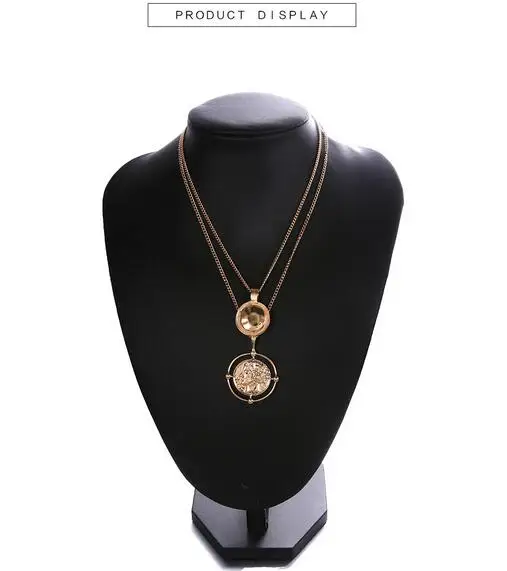 Подвесное ожерелье в богемном стиле 2019 женское Двухслойное ретро позолоченное с