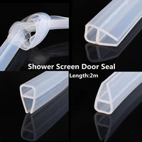2m silicone shower screen seal sliding strip plastic rubber for door window bathroom 68mm door window glass fixture accessories