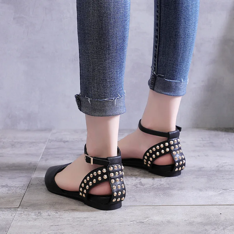 Новинка 2018 модные сандалии гладиаторы из искусственной кожи женская летняя