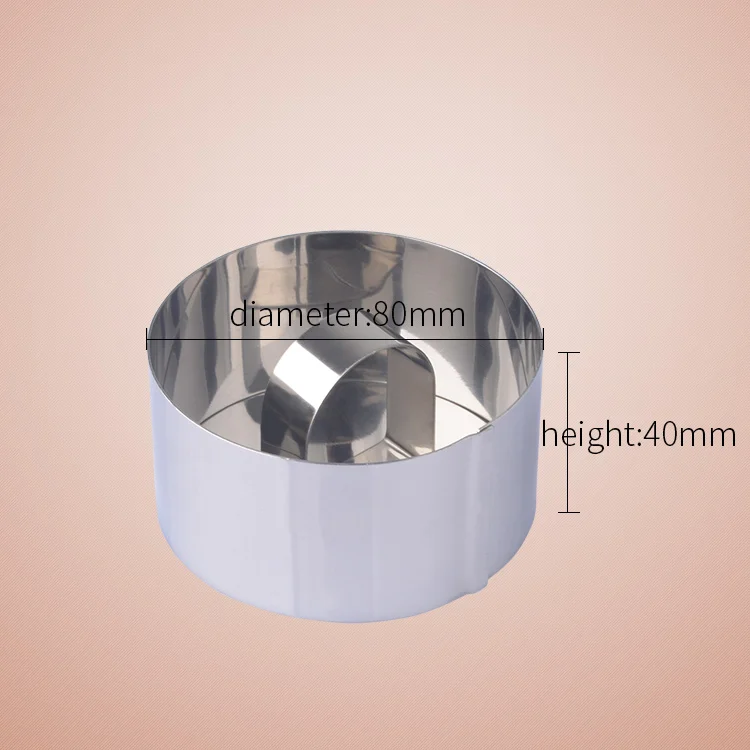 BAKEST круглые кольца для мусса наборы кондитерских изделий из нержавеющей стали