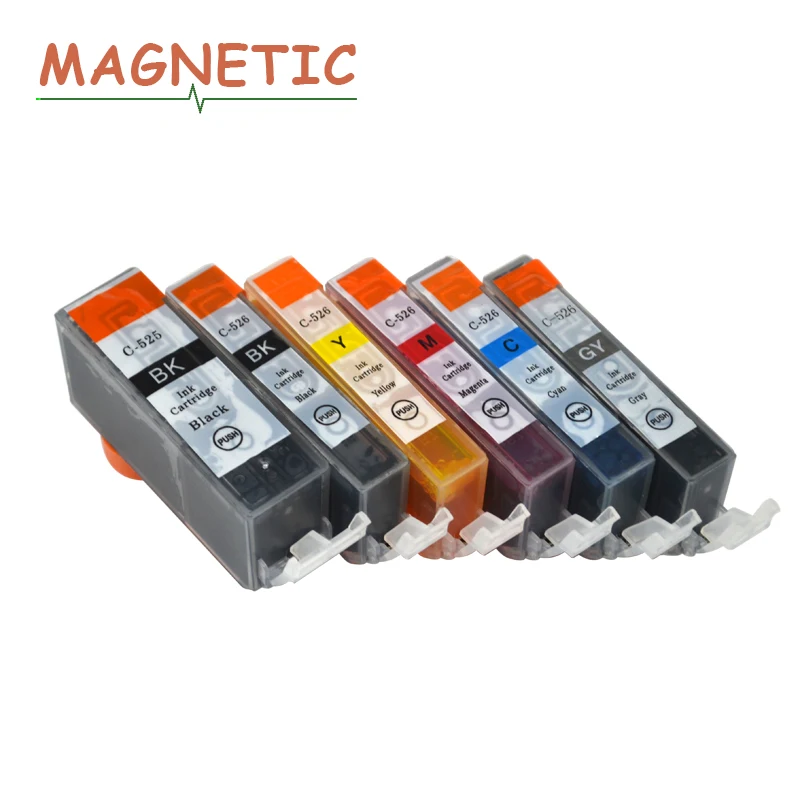 12 шт. магнитные совместимые картриджи для canon PGI525 CLI526 PIXMA MG6150 MG6250 MG8150 MG8250 принтер pgi