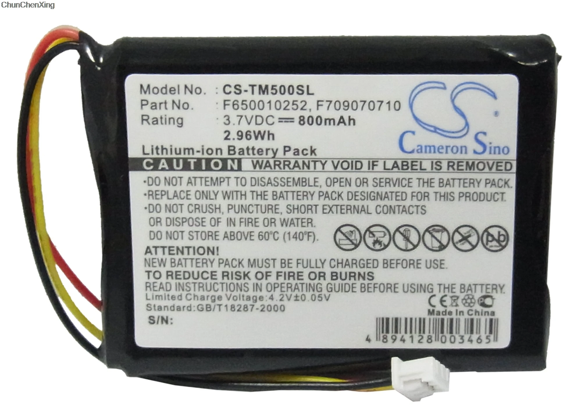 Аккумулятор Cameron Sino 800mAh для TomTon One S4L Rider 2nd|Цифровые аккумуляторы| |