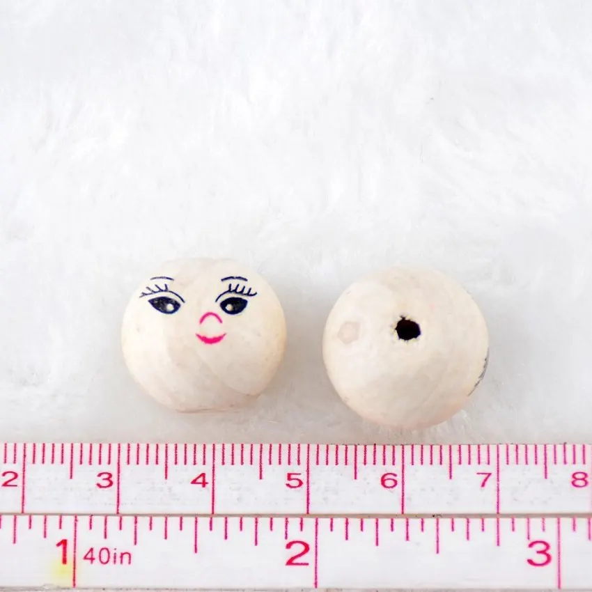 Бусины деревянные с улыбающимся лицом 14/18/22 мм 20 шт.|beads spacers beads|spacer beadswooden beads |